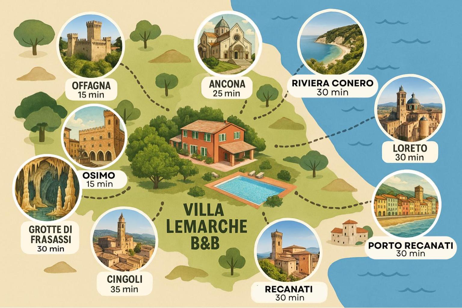 Villa Lemarche B&B Rustico Экстерьер фото